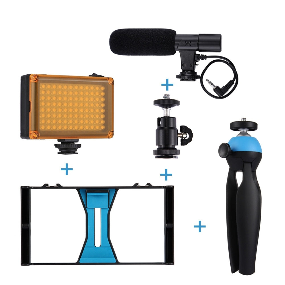 Mobile Photography Set - Mobile Live Rabbit Cage Set Microphone Tripod with Supplementary Light - JumoShop