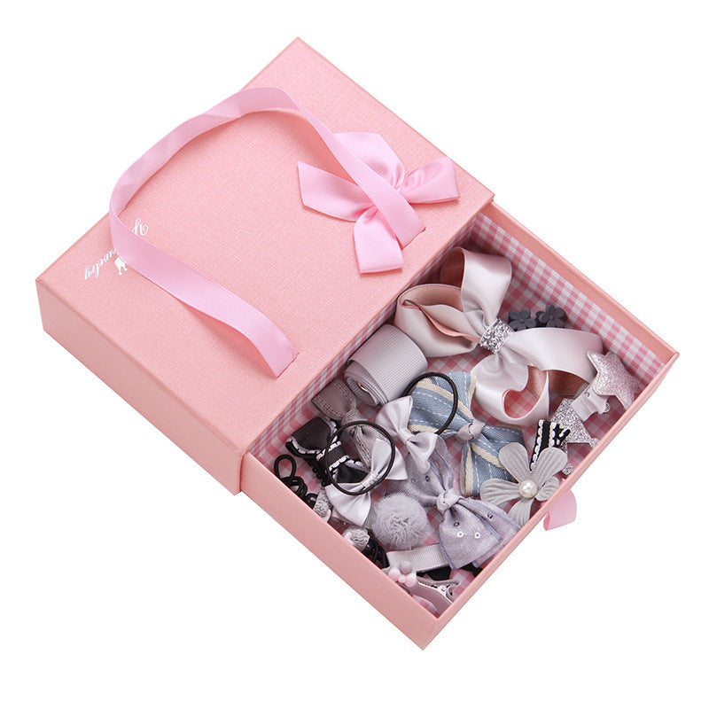 🎀 Children’s Hair Accessories Set – Handmade Bowknot Collection (Gift Box) - JumoShop