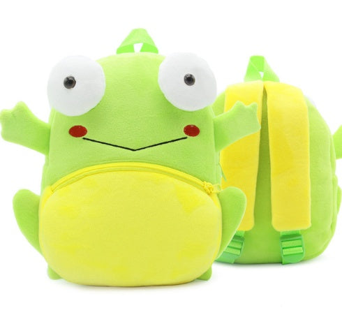 Children School Backpack - Cartoon Rainbow Design, Soft Plush Material For Toddler, Baby Girls Kindergarten Kids School Bags