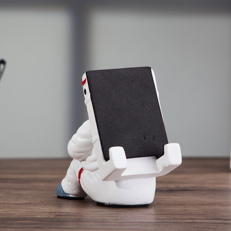 Simple Astronaut Mobile Phone Stand - Student Desktop Holder Cute Spaceman Cell Phone Holder Creative Gift Small Desk Decoration