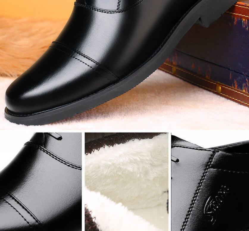 Winter Real Leather With Fleece Lining - Men's Cotton Shoes