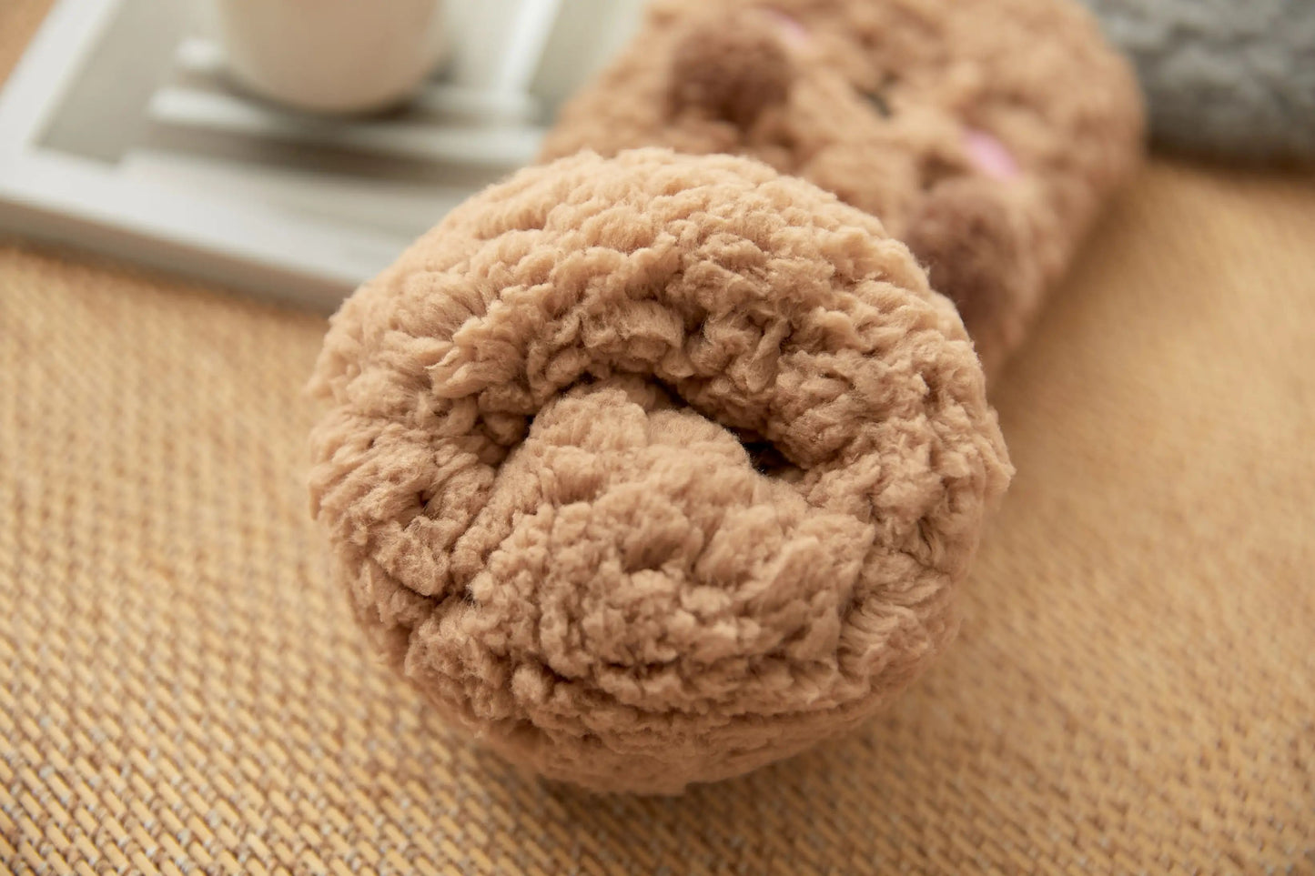 Cartoon Winter Thick Polyester Fleece Fluffy Microfiber Women Fuzzy Socks - Funny Fuzzy Dog Slipper Socks For Women