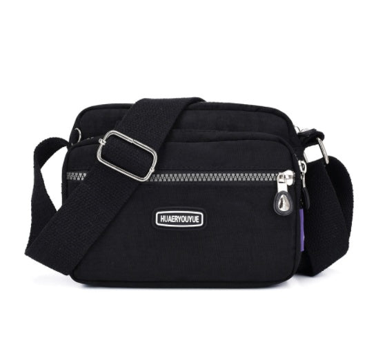 Messenger Bag - Small Square Simple And Versatile Nylon Multi Compartment Bag