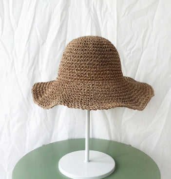 Foldable Summer Straw Hats - Outing Sunscreen Hat for Women with Holiday Cool Hat Beach Hat