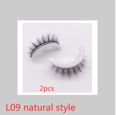 Reusable 3D Mink Lashes - Natural False Eyelashes Self Adhesive Glue Free Makeup Eyelash