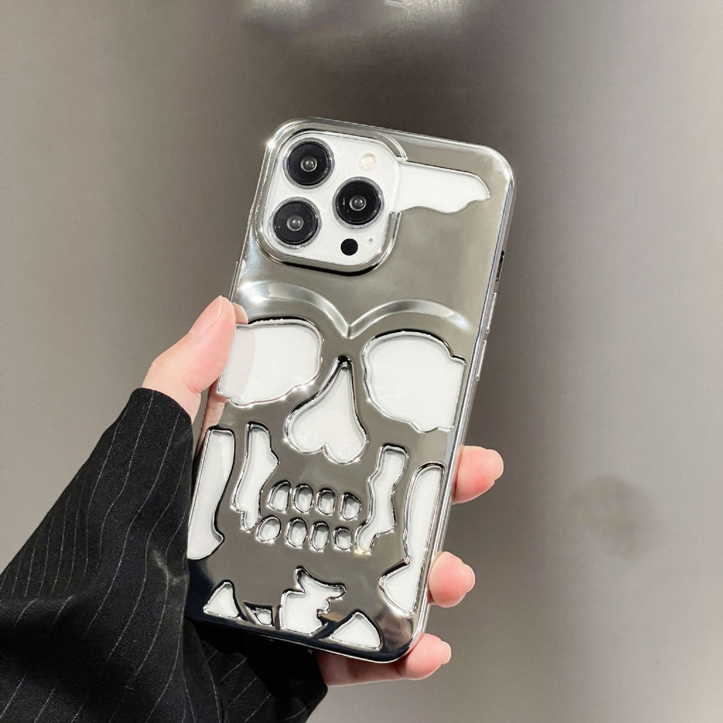 Luxury Plating 3D Skull Phone Case