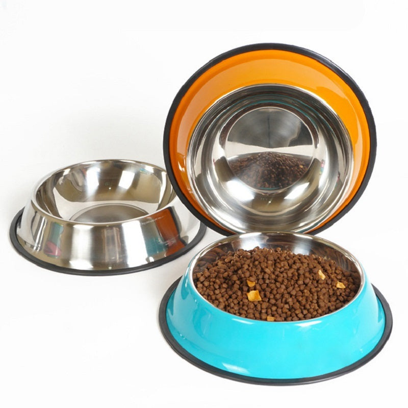 Premium Dual-Use Pet Bowl – Stainless Steel & Melamine Feeding Basin  pet bowl pet feeding basin - JumoShop