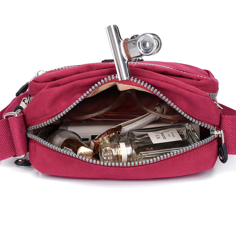 Messenger Bag - Small Square Simple And Versatile Nylon Multi Compartment Bag