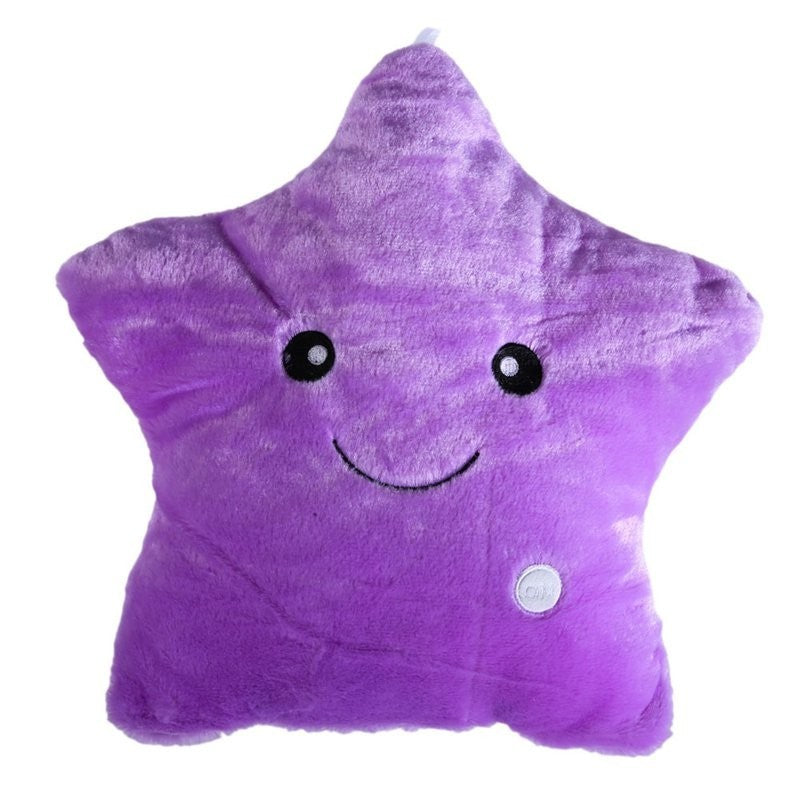 Luminous LED Star Plush Pillow – Light-Up Colorful Cushion for Kids & Gifting Delight