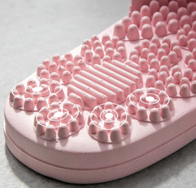 Reflexology Foot Massage Slippers -- Bath Slippers Tension Relief Acupuncture Feet Massager Household Slipper Foot Health Care