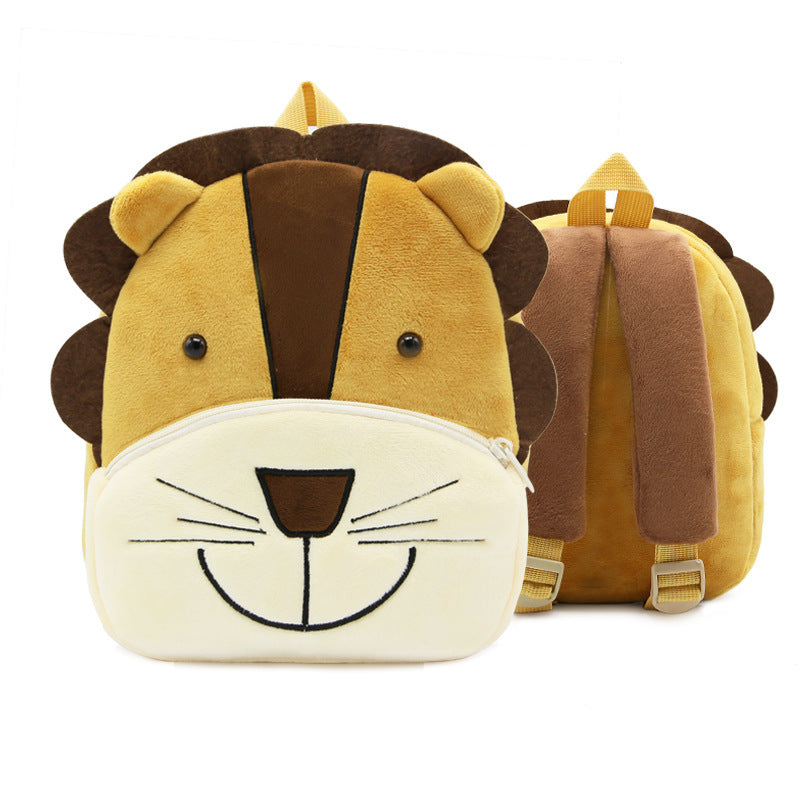Children School Backpack - Cartoon Rainbow Design, Soft Plush Material For Toddler, Baby Girls Kindergarten Kids School Bags