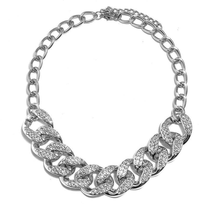 Short Diamond CCB Vintage Geometric Necklace