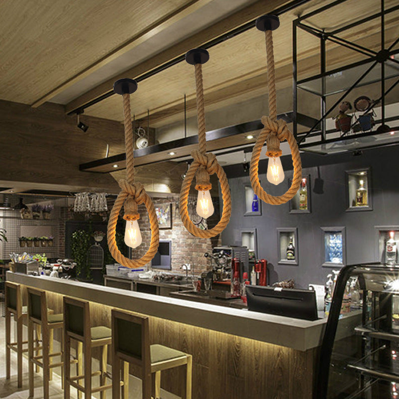 Hemp Rope Chandelier Bar