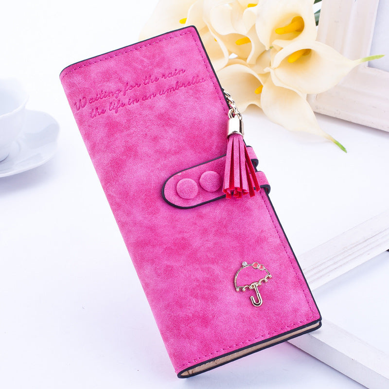 Lady's Umbrella - purse women long zipper wallets Korean plate handbag Taobao fast selling sanding Wallet
