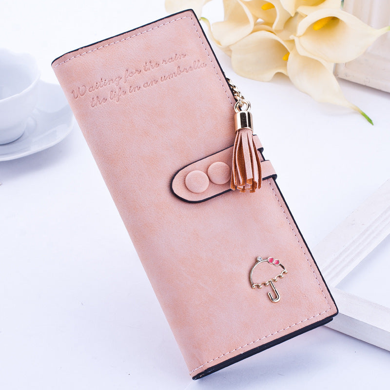 Lady's Umbrella - purse women long zipper wallets Korean plate handbag Taobao fast selling sanding Wallet