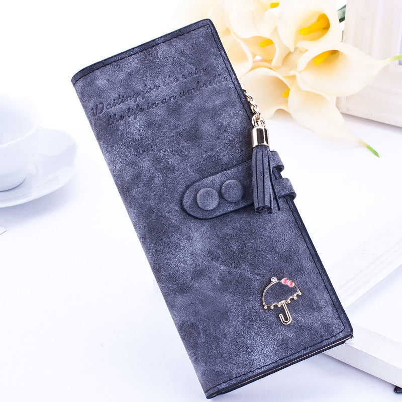Lady's Umbrella - purse women long zipper wallets Korean plate handbag Taobao fast selling sanding Wallet