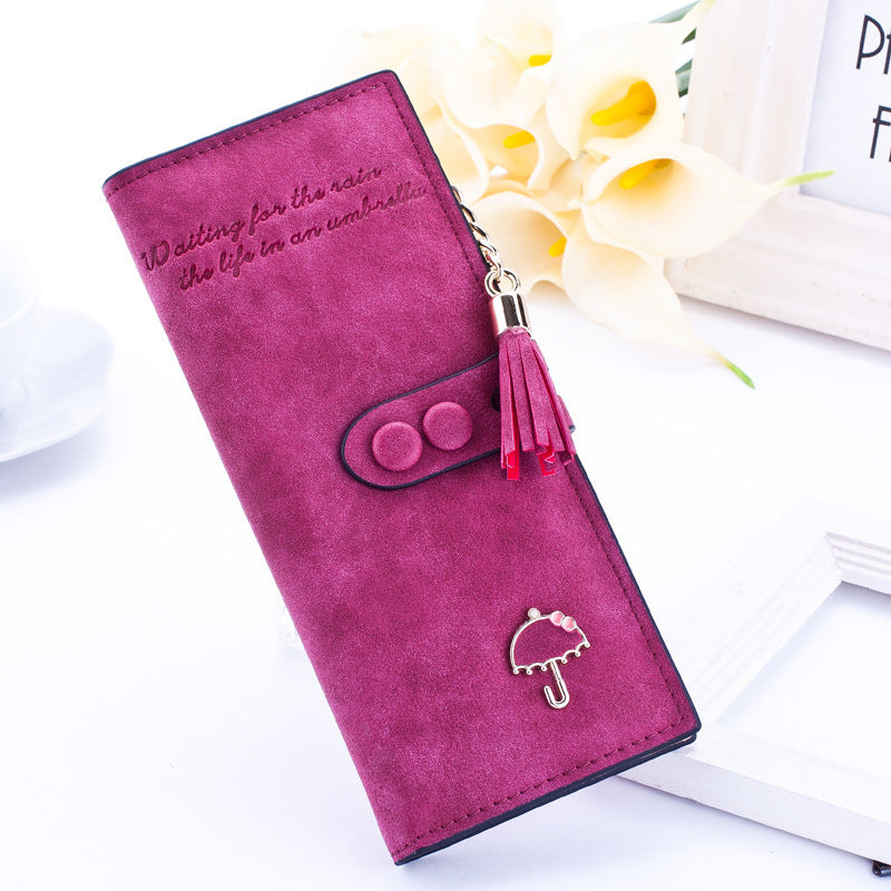 Lady's Umbrella - purse women long zipper wallets Korean plate handbag Taobao fast selling sanding Wallet