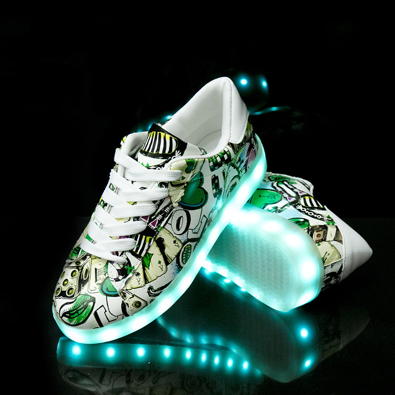 Men and Women Light Shoes - Couple Fluorescent Shoes