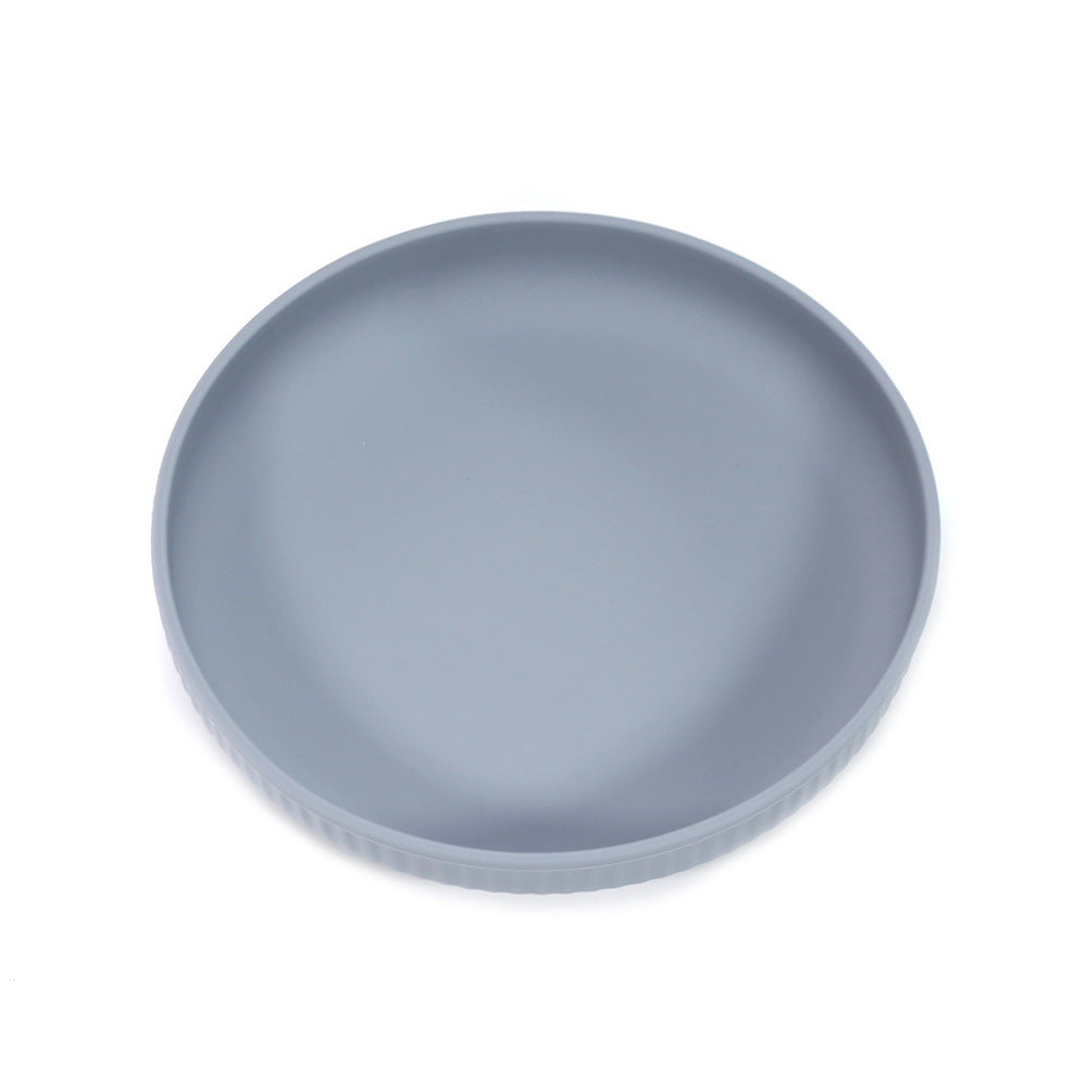 Creative Minimalist And Portable Children's Silicone Dining Plate