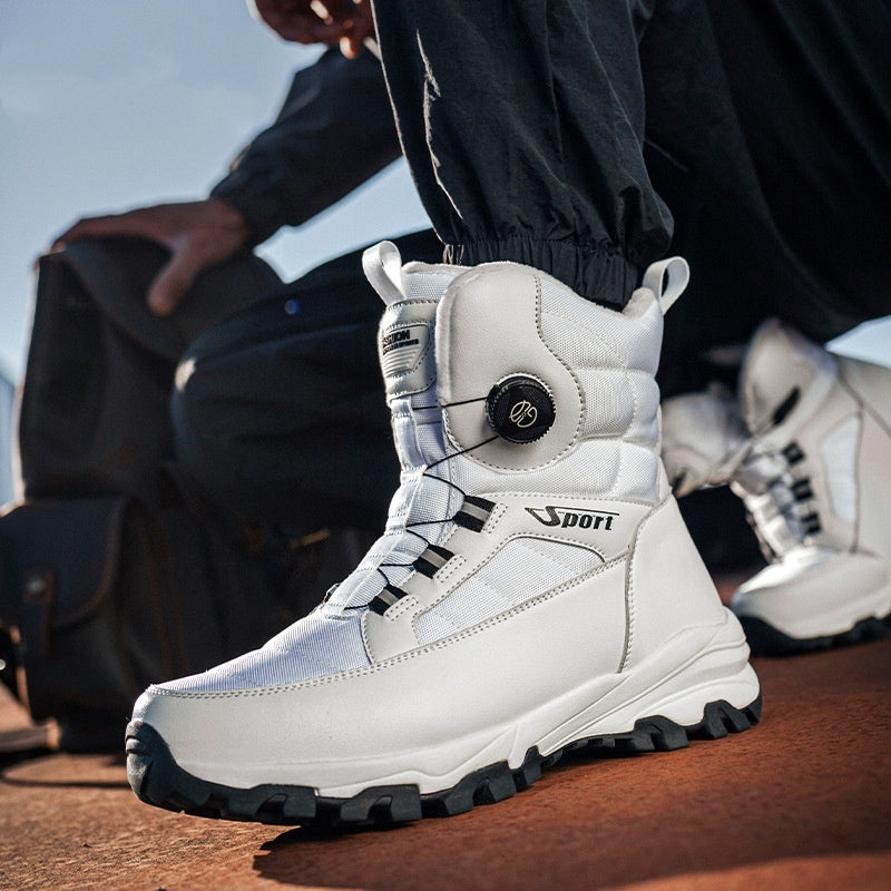 Men's Thickened Fleece-lined Ski Cotton-padded Shoes - Non-slip Cold-proof Snow Boots