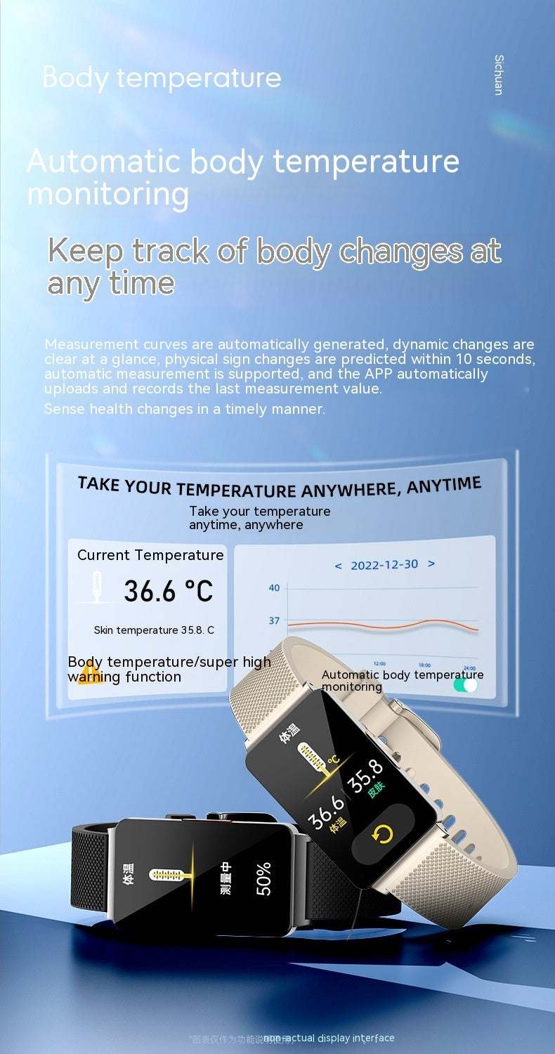 Smart Sport Watch - Blood Oxygen Body Temperature Sleep Monitoring Health Smart Bracelet