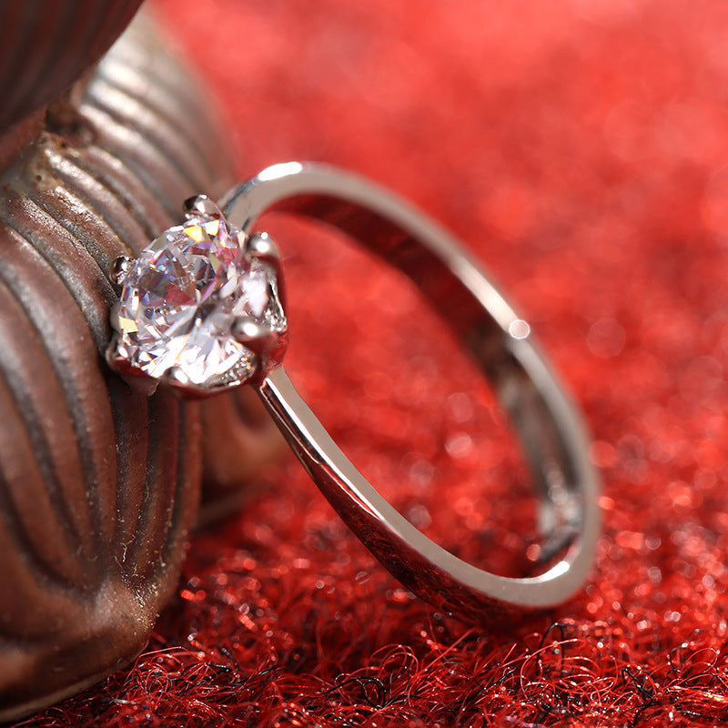 Couple Diamond Wedding & Engagement Ring - Simulation Women's Ring Moissanite  Couple Rings SATINE