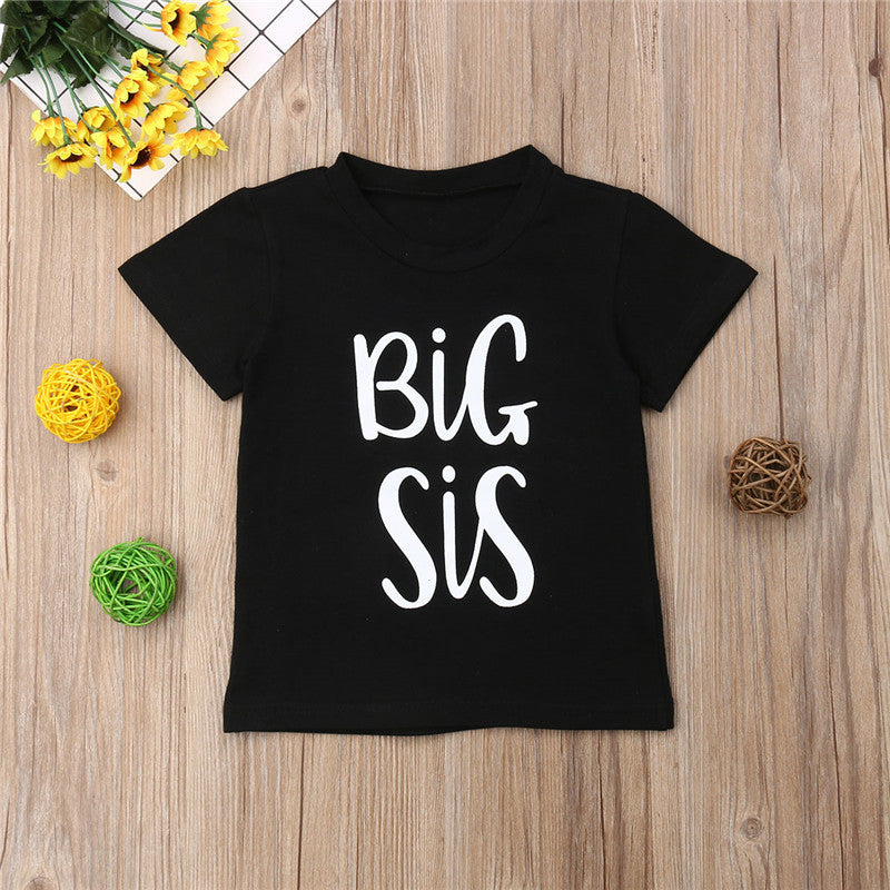 Children's Printed T-shirt - Big Sis & Lil Bro T-Shirt