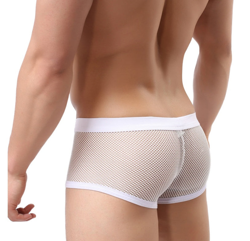 Men's Underwear - Sexy Men's Boxer Pants Large Mesh Mesh Breathable Sexy Men's Underwear
