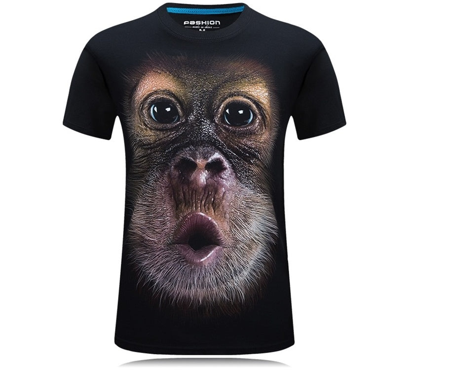 Men's Short Sleeved Print - Gorilla 3D T-Shirt