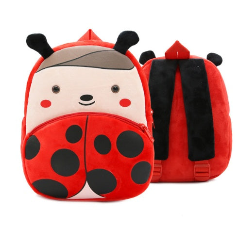 Children School Backpack - Cartoon Rainbow Design, Soft Plush Material For Toddler, Baby Girls Kindergarten Kids School Bags