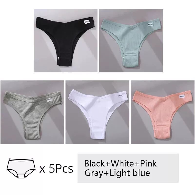 5Pcs Set Women Panties Cotton Underwear M-XL Comfo