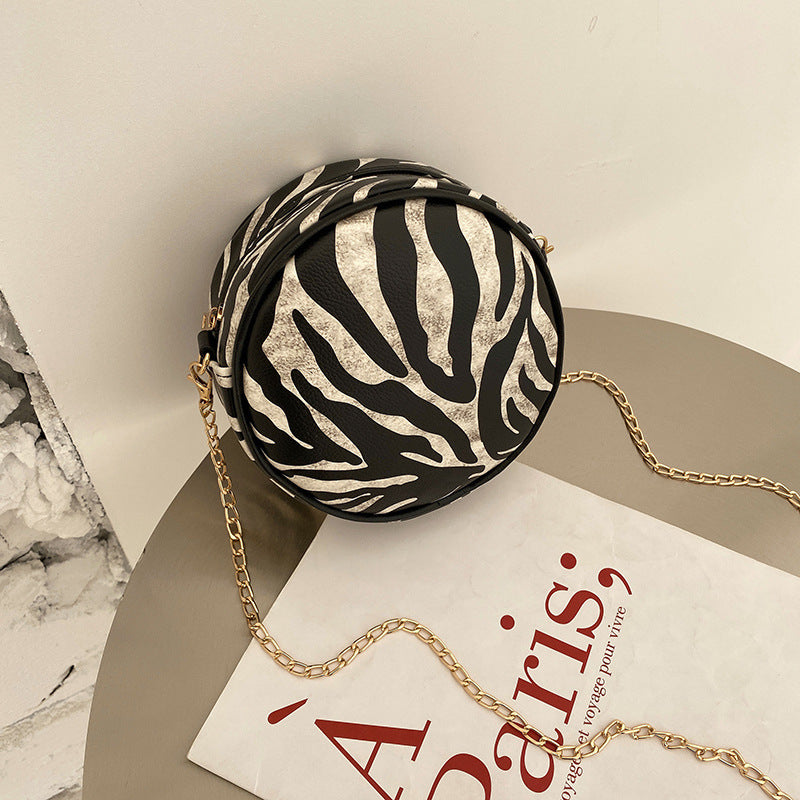 Circular Design Fashion Women Shoulder Bag - Leather Women's Crossbody Messenger Bags Ladies Purse Female Round Handbag