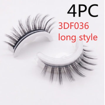 Reusable 3D Mink Lashes - Natural False Eyelashes Self Adhesive Glue Free Makeup Eyelash
