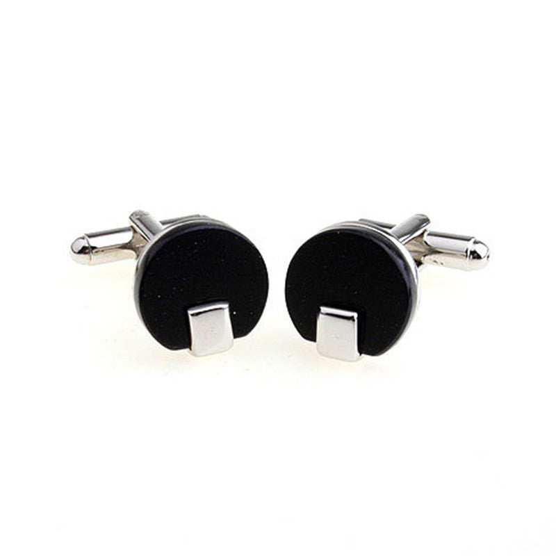 Men's Fashion Round Black Onyx Cufflinks – Sleek & Sophisticated Style! Men's Fashion Round Black Onyx Cufflinks Black Cufflinks Classic Cufflinks - JumoShop
