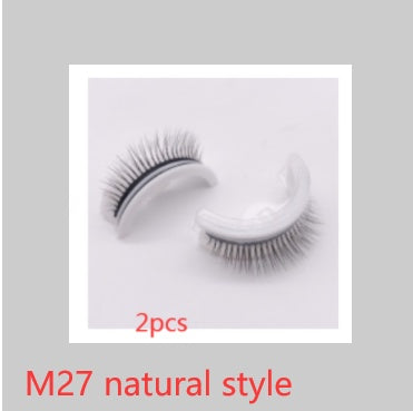 Reusable 3D Mink Lashes - Natural False Eyelashes Self Adhesive Glue Free Makeup Eyelash