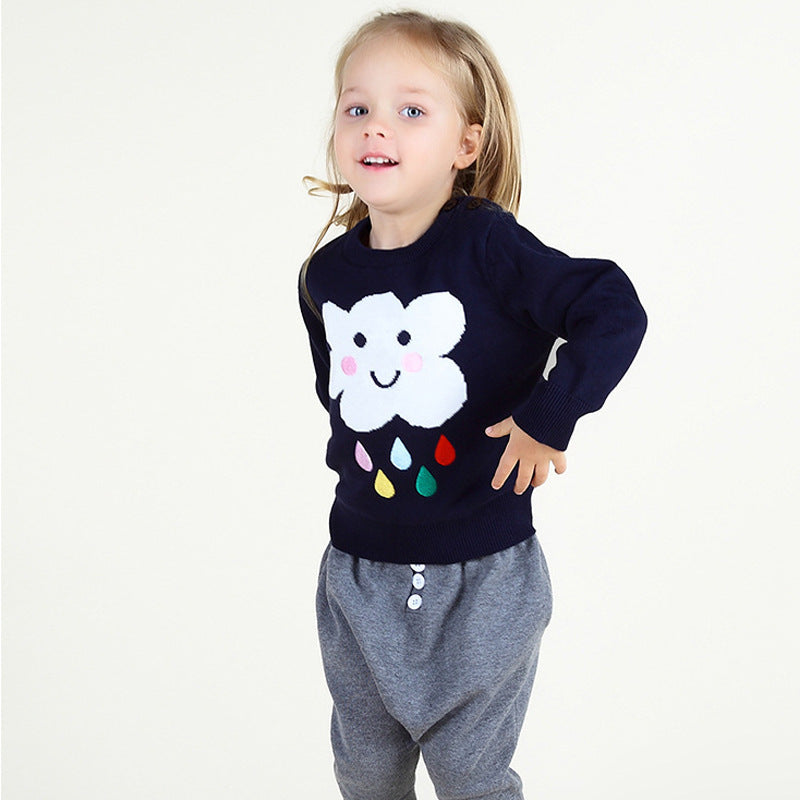 Kids Cardigan Winter Sweater - Balls Design Baby Knitted Cardigans Casual Toddler Boys Sweater Woolen Fleece Girls Sweater