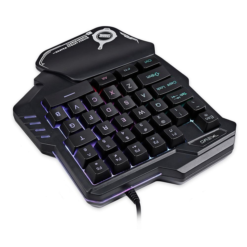 One-Handed Mechanical Gaming Keyboard -  RGB Backlit Portable Mini Gaming Keypad Game Controller
