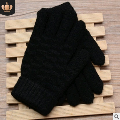 Knitted Ladies Jacquard Touch Screen Warm Fashion Winter Gloves