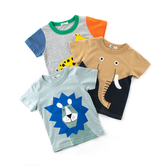 Children Short Sleeve T-shirt - Boy Half Sleeve Shirt