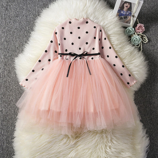 Baby Girls Long Sleeve Tutu Lace Dresses - Birthday Party Clothes Christening Gown Casual Wear