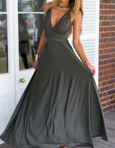Sexy Long Party Dress - Summer Backless Bandage Maxi Dress Multiway Bridesmaids Boho Women Dress
