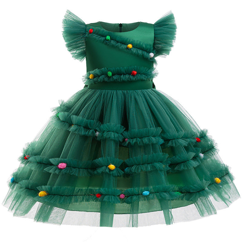 Christmas Party Princess Dress with Bow