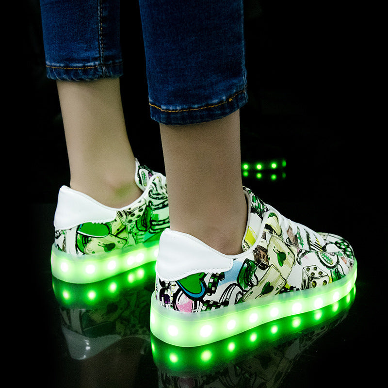 Men and Women Light Shoes - Couple Fluorescent Shoes
