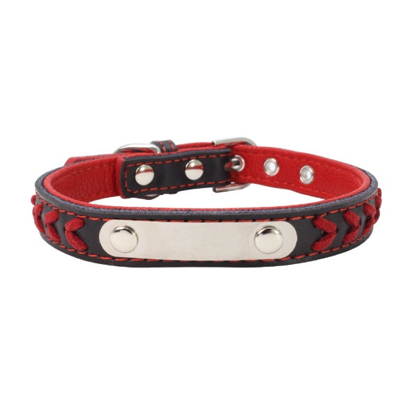 Stainless Steel Iron Dog Collar with Personalized Laser Engraving – Style Meets Security!