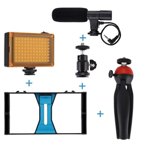 Mobile Photography Set - Mobile Live Rabbit Cage Set Microphone Tripod with Supplementary Light - JumoShop