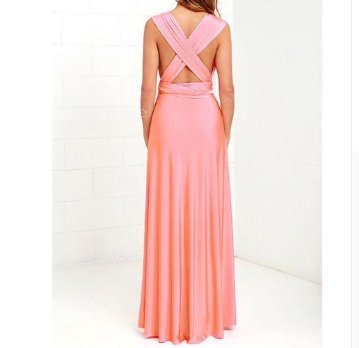 Sexy Long Party Dress - Summer Backless Bandage Maxi Dress Multiway Bridesmaids Boho Women Dress