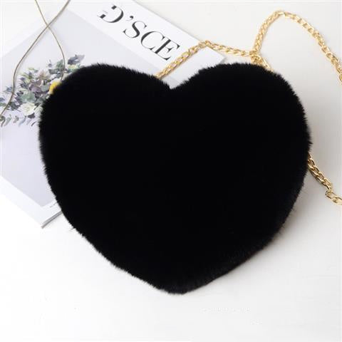 Love Bags For Women - Plush Chain Shoulder Bags Valentine's Day Party Bag
