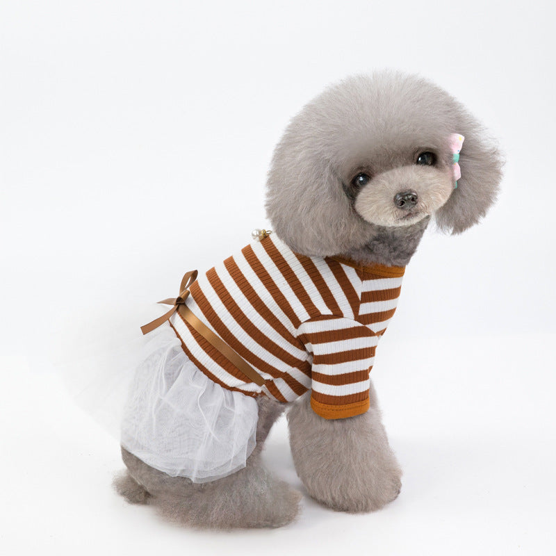 Bears Teddy Small Dog Pet Dress – Adorable & Cozy Fashion for Your Little Princess