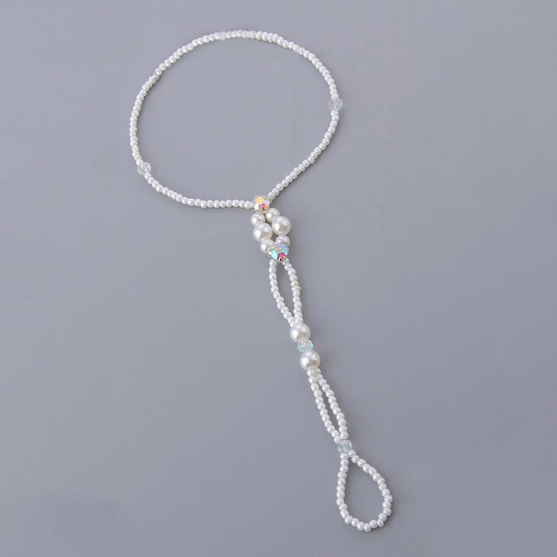 Beach Pearl Stretch Anklet