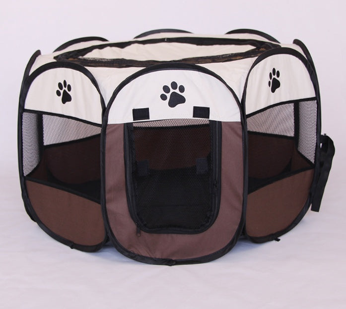Fast Folding Octagonal Pet Fence – Waterproof Portable Dog & Cat Playpen Cage